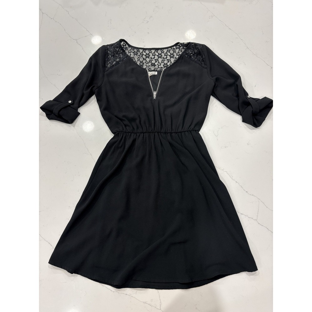 Maurices Black Long Sleeve Dress Size‎ XS, 33" Top to Bottom